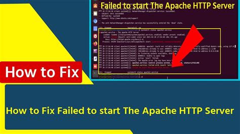 failed to start the apache.